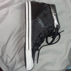 Coach hi top tennis shoes